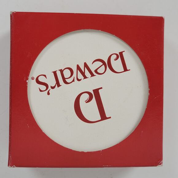 Set of 4 Dewar's Scotch Absorbent Stoneware Cork Back Coasters Made in USA NEW - Picture 9 of 11